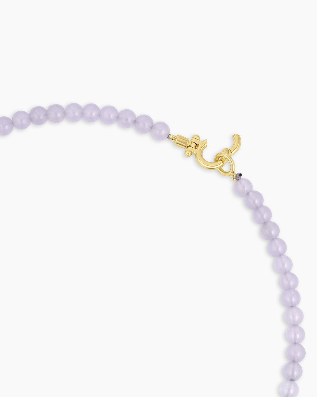 Carter Gemstone Necklace || option::18k Gold Plated, Lavender Jade