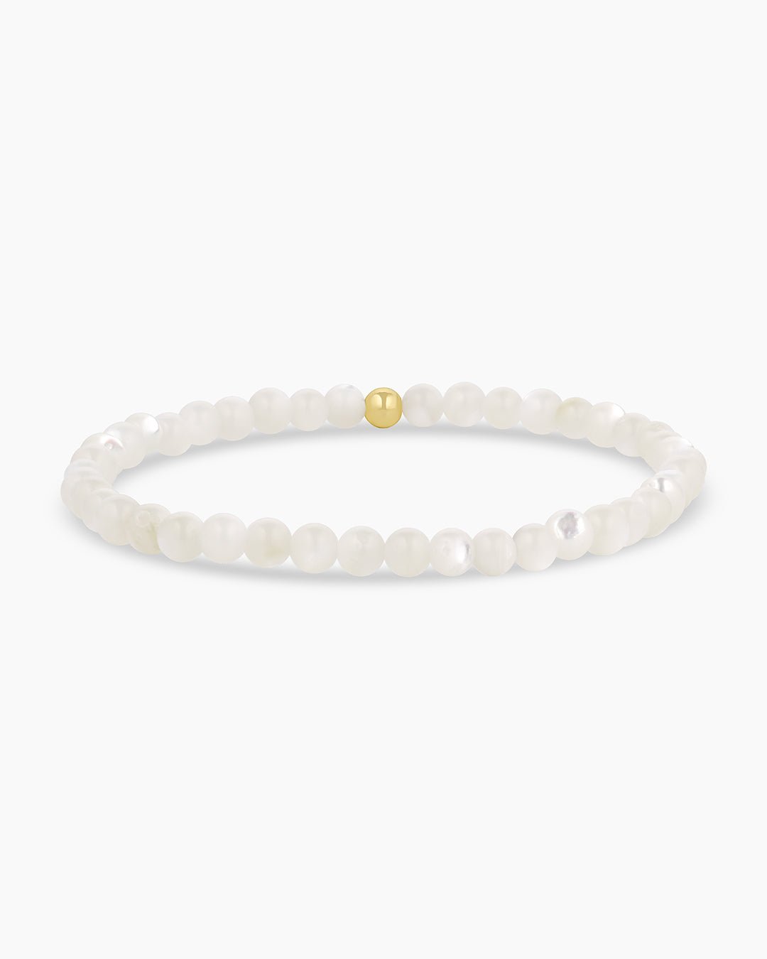 Carter Gemstone Bracelet || option::18k Gold Plated, Mother of Pearl