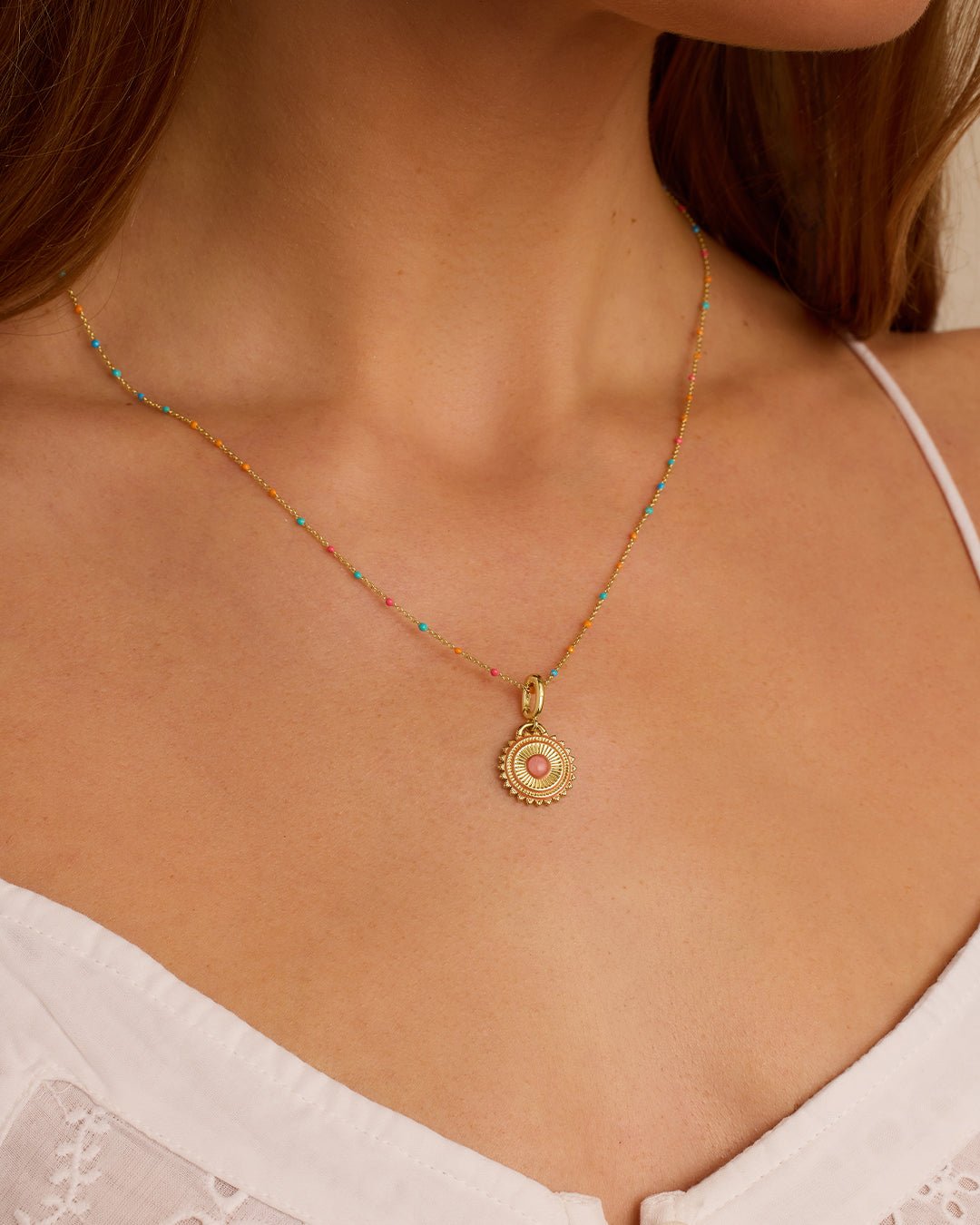 Sun Capri Necklace || option::18k Gold Plated