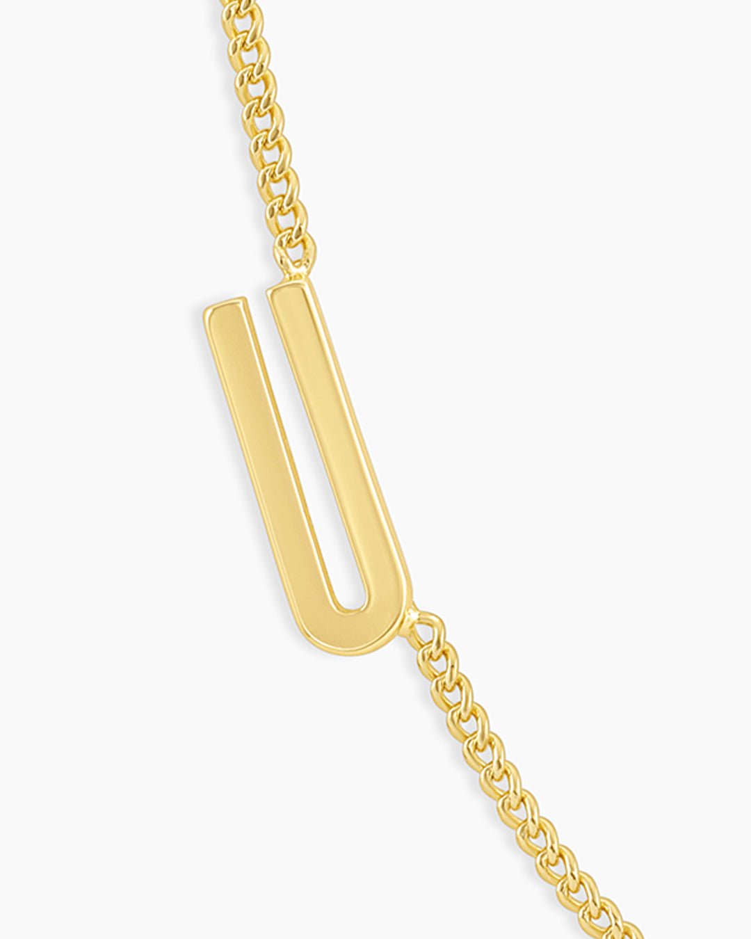 Wilder Alphabet Necklace Alphabet Necklace || option::18k Gold Plated, U