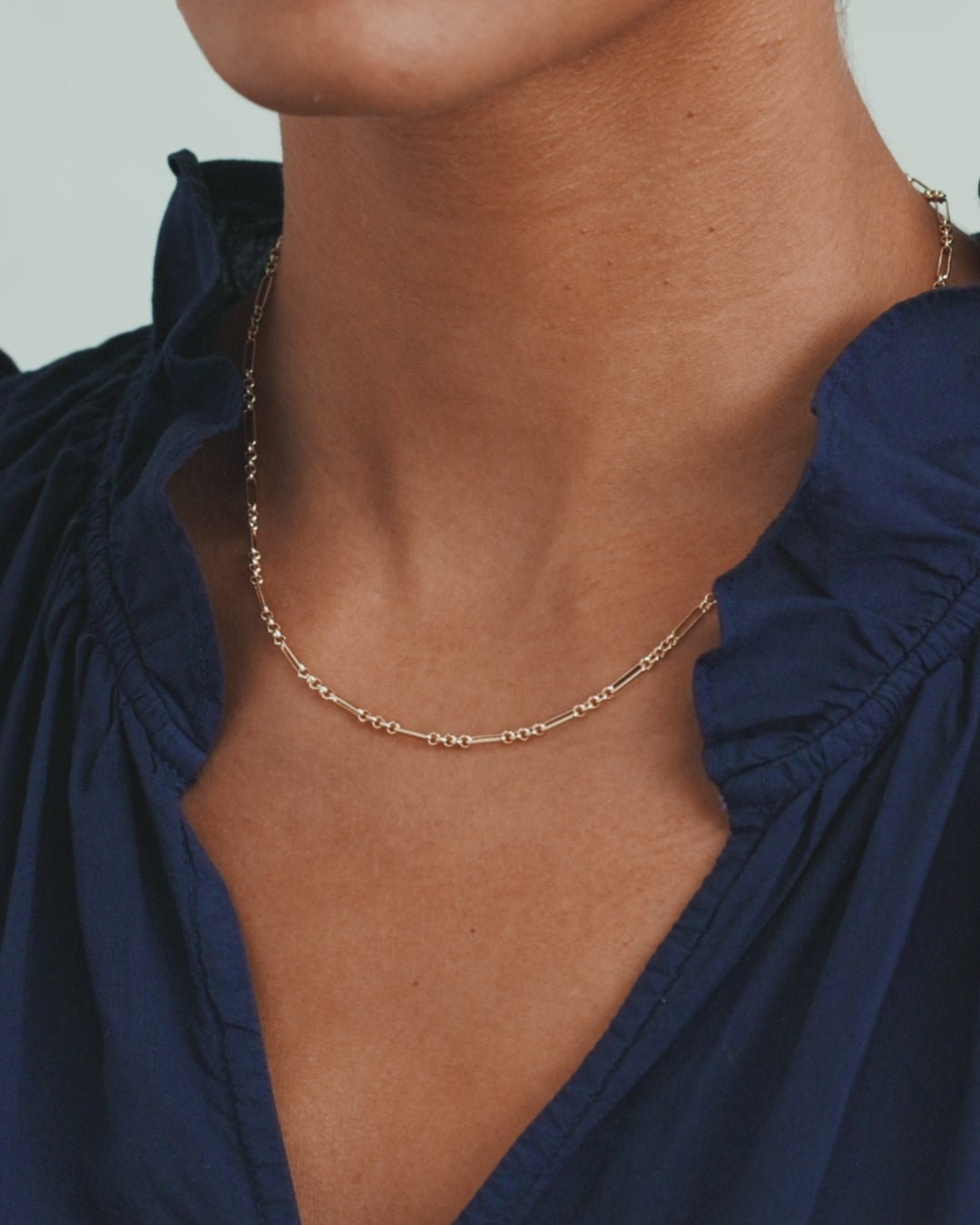 Reed mini necklace delicate || option::18k Gold Plated